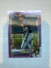 2021 Bowman Chrome Luis Medina 1st Red Shimmer Refractor Prospect 121/199