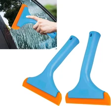 2PCS Silicone Squeegee Small Squeegee for Car Automotive Mini Window Blue