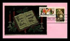DR JIM STAMPS US COVER CHRISTMAS MADONNA AND CHILD FDC COMBO PASTED ON CACHET