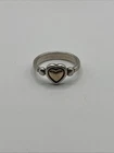 Vintage Retired JAMES AVERY 14K Gold & Sterling Silver Heart Ring Size 6.75-7