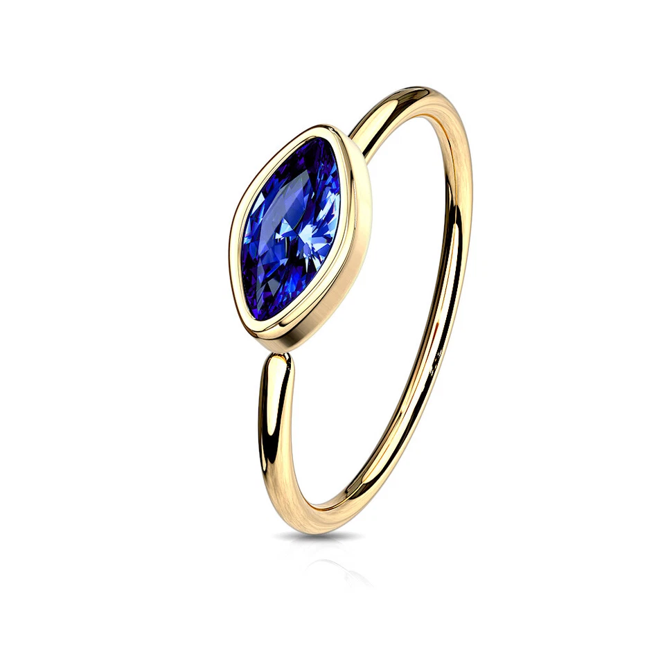 Juego de anillos nariz aro hélice Daith Tragus cartílago oreja flexible circonita cúbica 20G Foto 2 de 4