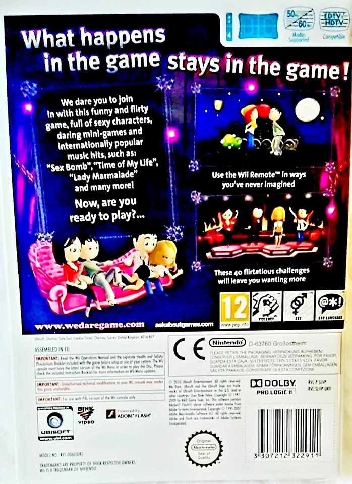 We Dare: Flirty Fun For All (2011) | Nintendo Wii | Nintendo | Ubisoft | Wii - Image 2 of 4
