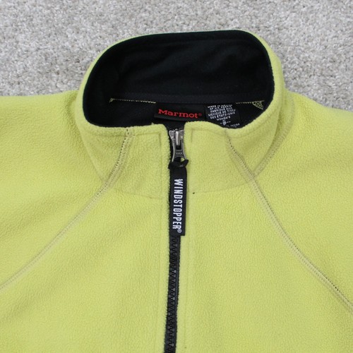Marmot Windstopper Jacket Womens Small Yellow Full Zip Fleece Pockets Coat - Picture 5 of 13