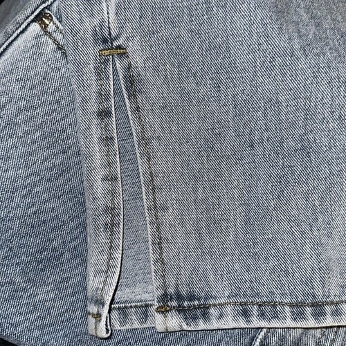 Momokrom NEW High Waisted Split Jeans Sz M UK10 EU38 Light Blue Wash Straight - Bild 8 von 10