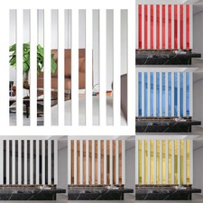 10Pcs Mirrored Sticker Self Adhesive Removable Acrylic Mirror Striped 20cm Decal