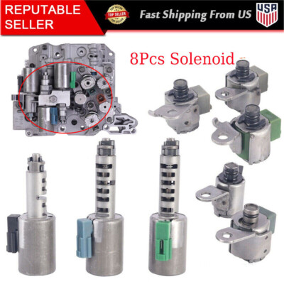8pcs Solenoid Valve Kit AW5551SN AF33-5 AW55-50SN For SATURN SATURN SAAB VOLVO