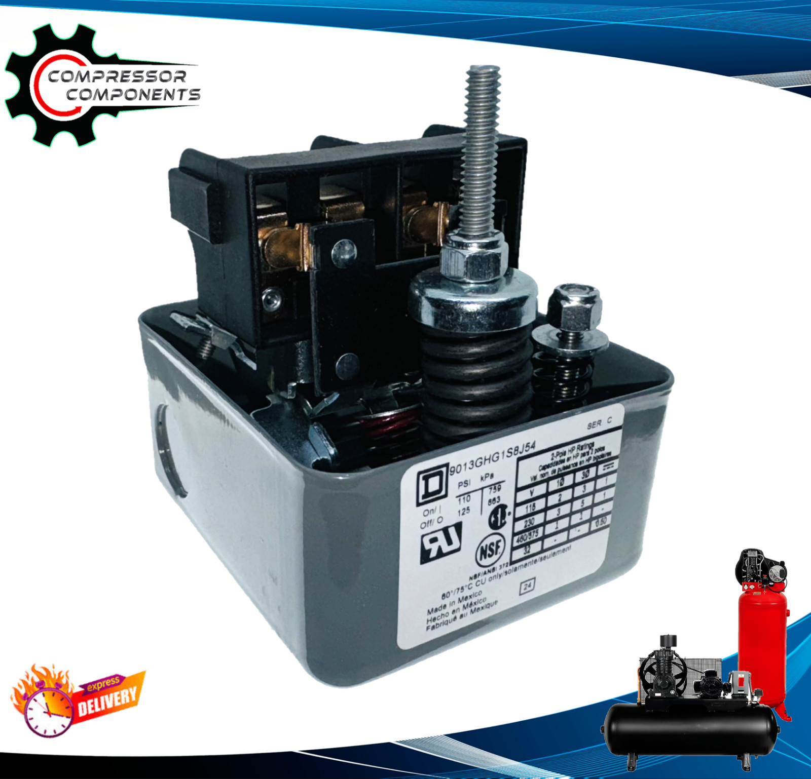 Pressure Switch 110-125 Psi