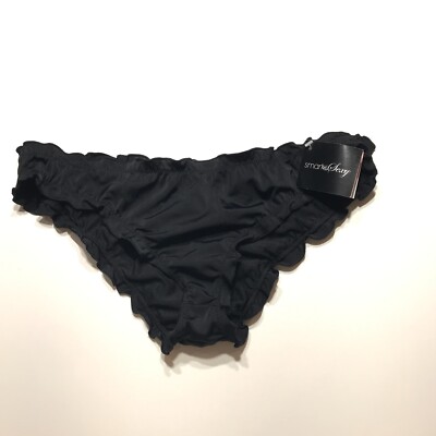 Smart & Sexy Bikini Swim Bottom Womens Large Ruffled Low Rise Cinched Back NEW