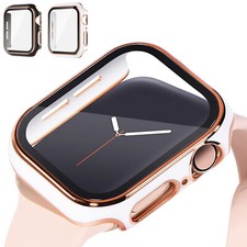 2 Pack HD Clear Ultra-Thin Overall Protective Cover Case for iWatch Series 6 5