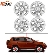 Fit For 2006-2012 Toyota RAV4 17" Silver Wheel Hub Caps Full Rim Skin Covers 4PC