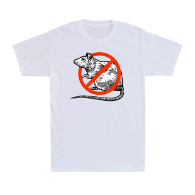 No Rats Sign Plague Forbidden Animal Funny Rats Meme Art Novelty Men's T-Shirt