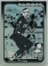2024 TOPPS Chrome Jackson Merrill Negative Refractors #207 San Diego Padres