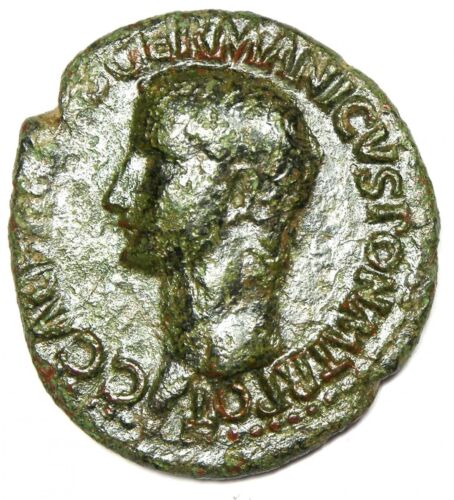 Gaius Caligula AE As Copper Roman Coin 37-41 AD - Good Fine Details - Afbeelding 1 van 4