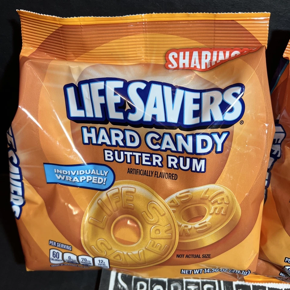 (2) Life Savers Butter Rum Hard Candy Individually Wrapped Sharing Size 14.5oz⚡️ - Image 2 of 4