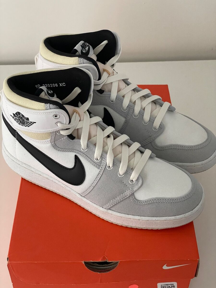 Size 10 - Jordan 1 Retro AJKO White Black Gray Fog Sail Size 10 - Jordan 1 Retro AJKO White Black Gray Fog Sail