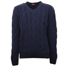 B5201 maglione uomo ALTEA lana blu sweater men