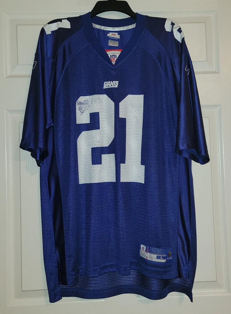 NFL Reebok #21 フットボール ジャージ ブルー XL New York Giants Tiki Barber #21 NFL Equipment On Field Jersey