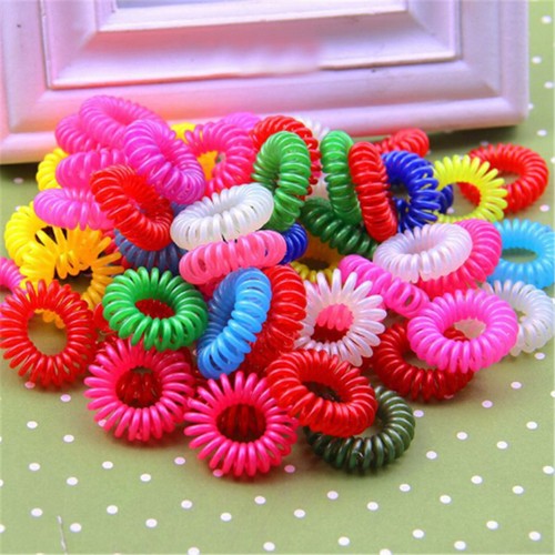10 Pcs Plastic Hair Ties Spiral Hair Ties No Crease Coil Hair Tie Ponytail B`qn - Picture 3 of 12