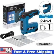 Electric Staple Gun 2 in 1 Lithium-ion Electric Stapler Cordless Brad Nailer Kit