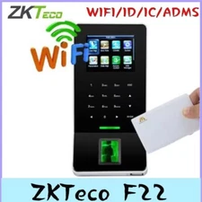 ZKTeco F22 IC/ID WiFi/ADMS TCP/IP Biometric Fingerprint Access Time Attendance