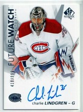  2016-17 SP Authentic FUTURE WATCH #117 Charlie Lindgren RC AUTO /999 CAPITALS