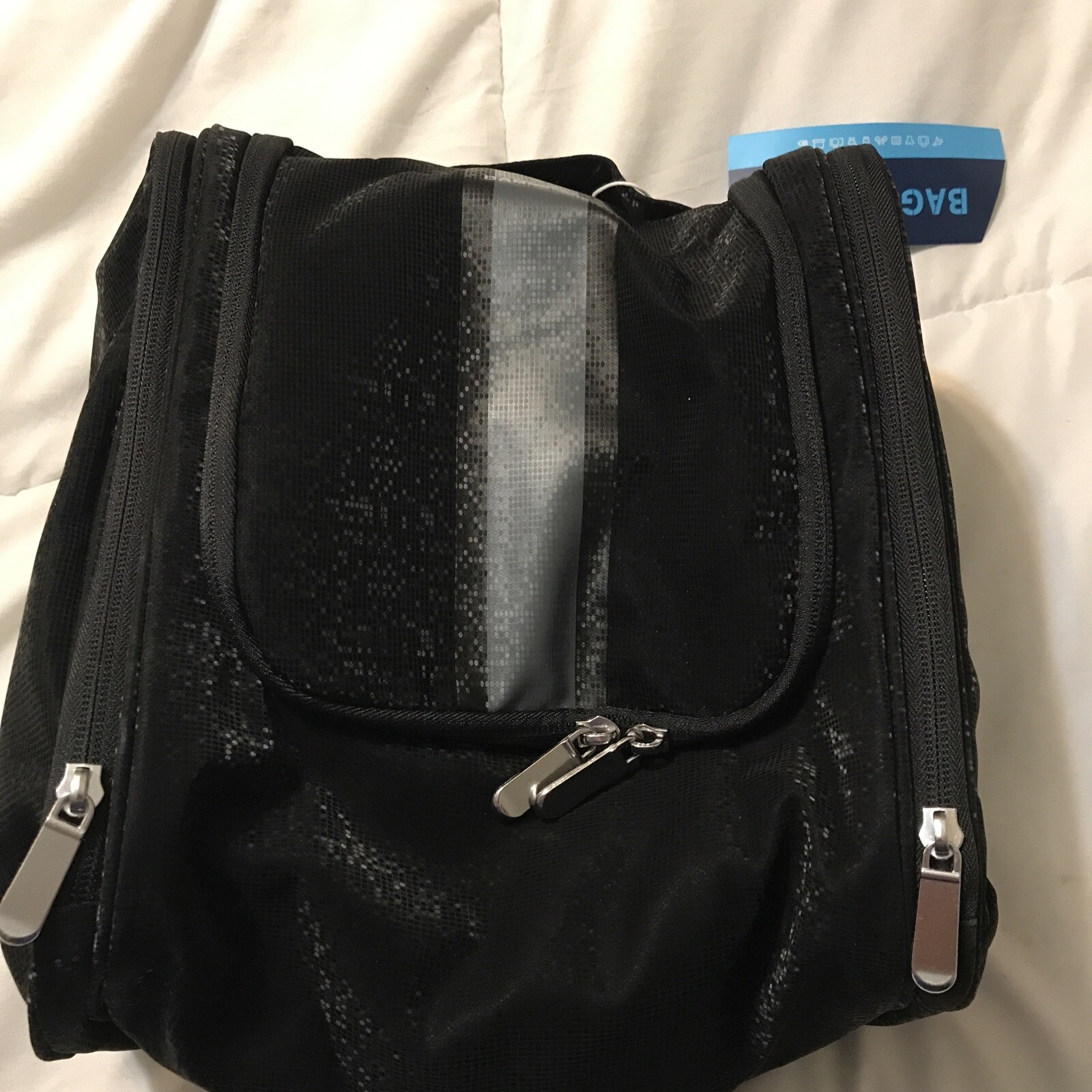 BAGSMART Black Hanging Toiletry Bag for Women Travel Organizer-image