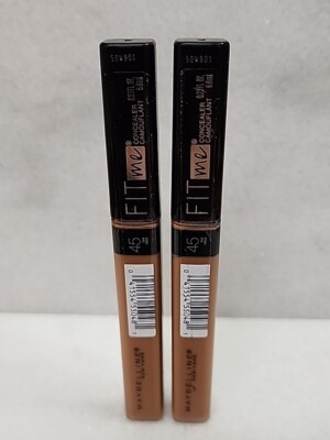 2-Maybelline Fit Me Concealer 45 Tan 0.23 fl oz Sealed 