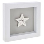 Shudehill Giftware Heartfelt Art Star Plaque in White Frame Small Family & More