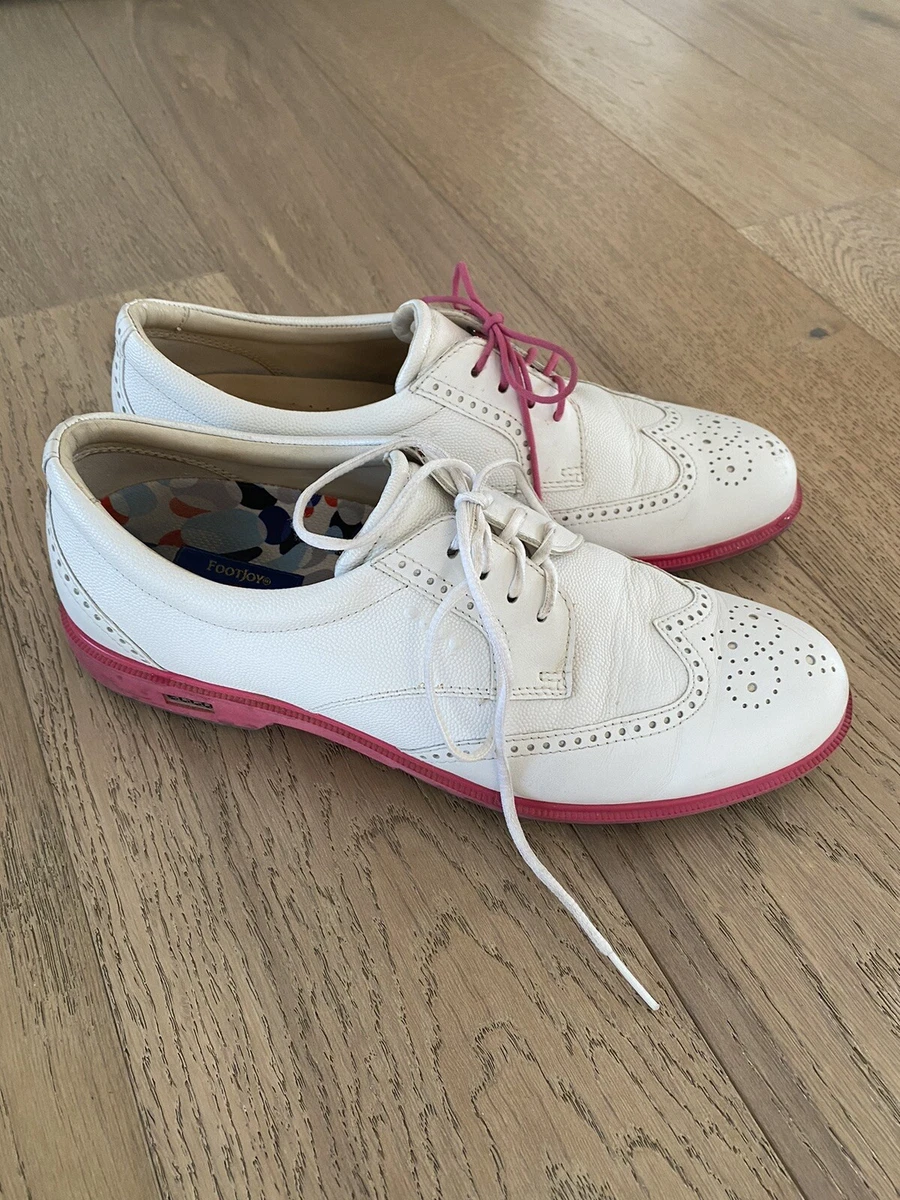 Ecco Classic Golf Hybrid Golf Shoe Womens White Pink Size 40 | eBay