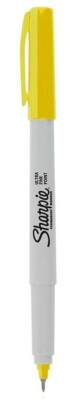 Sharpie Permanentmarker, 37125, ultrafeine Spitze, gelbe Tinte, 12er Pack