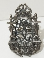MINIATURA CORNICETTA CORNICE LIBERTY PORTA FOTO TESSERA ARGENTO 800 VINTAGE '90