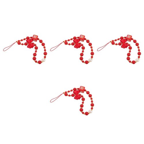 4pcs chinesisches Stil Telefon Handgelenksgurt Perlen Telefongurt Telefon - 第 12/12 張圖片