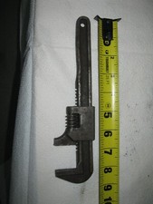 vintage adjustable monkey wrench made in USA antique tool 9 AUT.