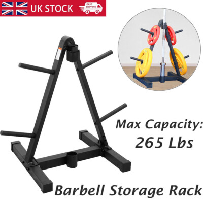 in1 Olympic Weight Plate Tree Rack Barbell Storage Holder