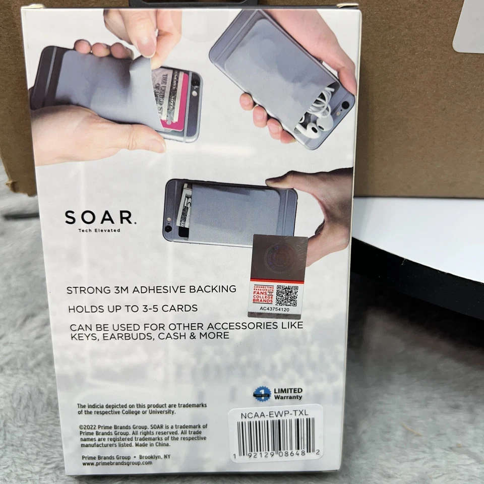 Texas Longhorns Phone Wallet Elastic Universal with 3M Adhesive NCAA Merch - Image 4 of 4