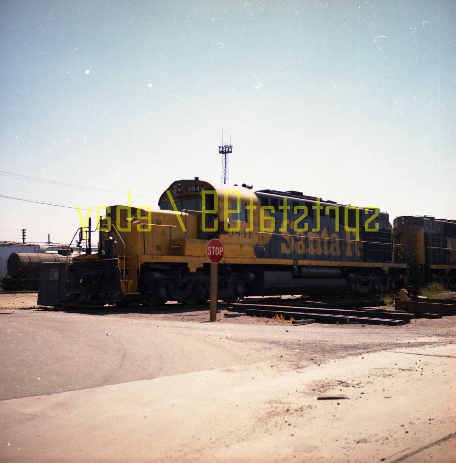 ATSF Santa Fe RSD15 #9841 @ San Bernardino CA - Color Railroad Negative ...