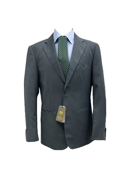 Traje Hombre Sartoriale Made IN Italy Lana Tasmania Gris Antracita Oscuro A/ - Imagen 2 de 4