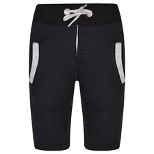 Kids Girls Shorts Fleece Black Grey Chino Shorts Knee Length Half Pant 2-13 Yr