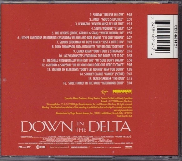 DOWN IN THE DELTA / ORIGINAL MOTION PICTURE SOUNDTRACK / VARIOUS * NEW CD 1998 - Bild 2 von 2