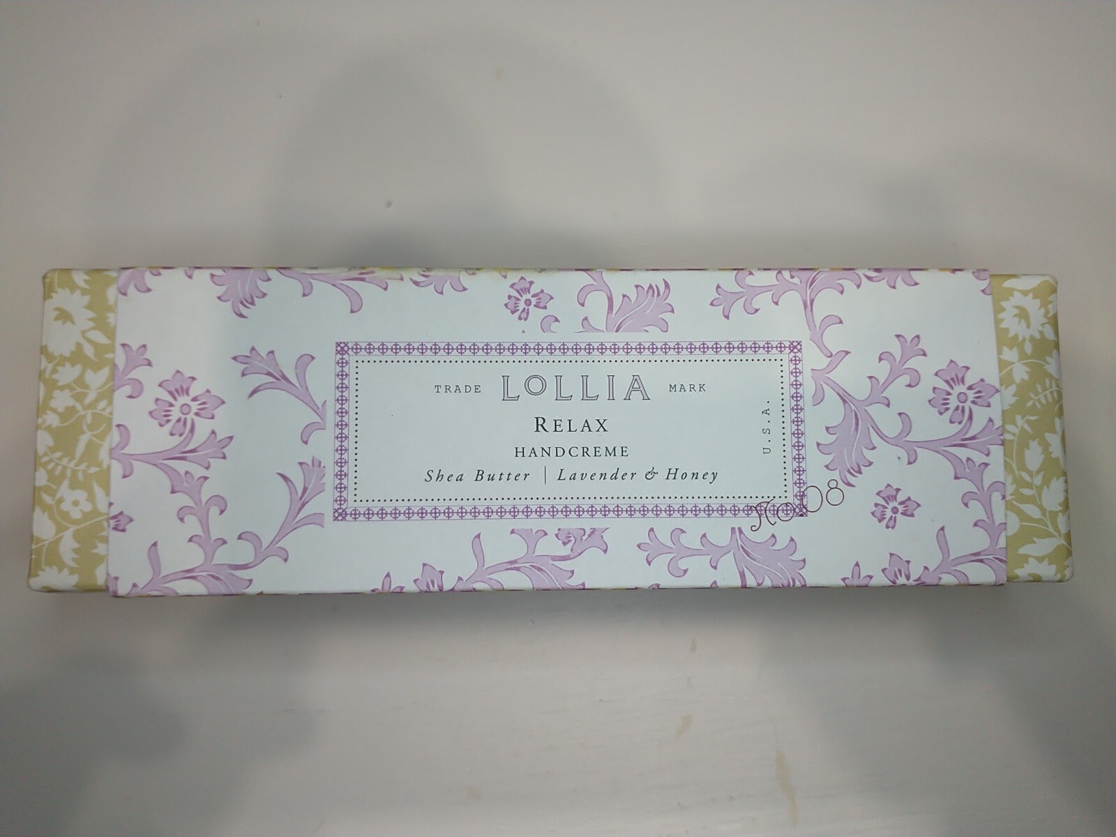 Lollia Relax Handcreme # 08 Lavender & Honey Hand Cream 4 oz Sealed Tube