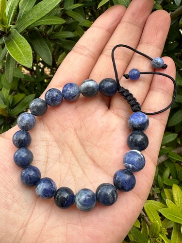 Grade A++ Edelstein Perlen verstellbar Armband 10 mm, echte Kristalle Armbänder - Bild 78 von 124