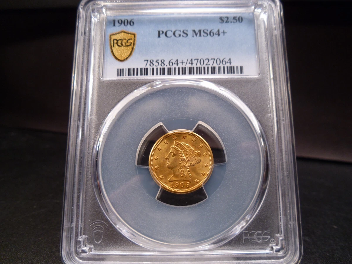 PCGS 1906 Year Quarter Eagle $2.50 US Gold Coins (Pre - 1933) for