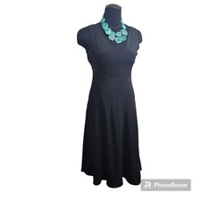 J CREW Women's 10 Silk Lined Sophia Dress Black Sleeveless  Classic Semi-Formal