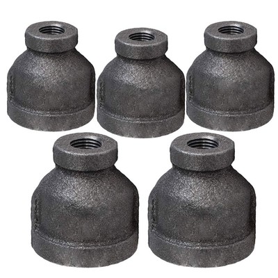 BMRC4001-5 Reducing Coupling, Malleable Iron Threaded Pipe Fitting Connector,...