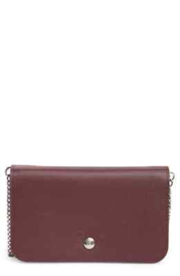 Longchamp Neo Wallet on a Chain Leather Crossbody Clutch ~NWT~ Gift Box Grape