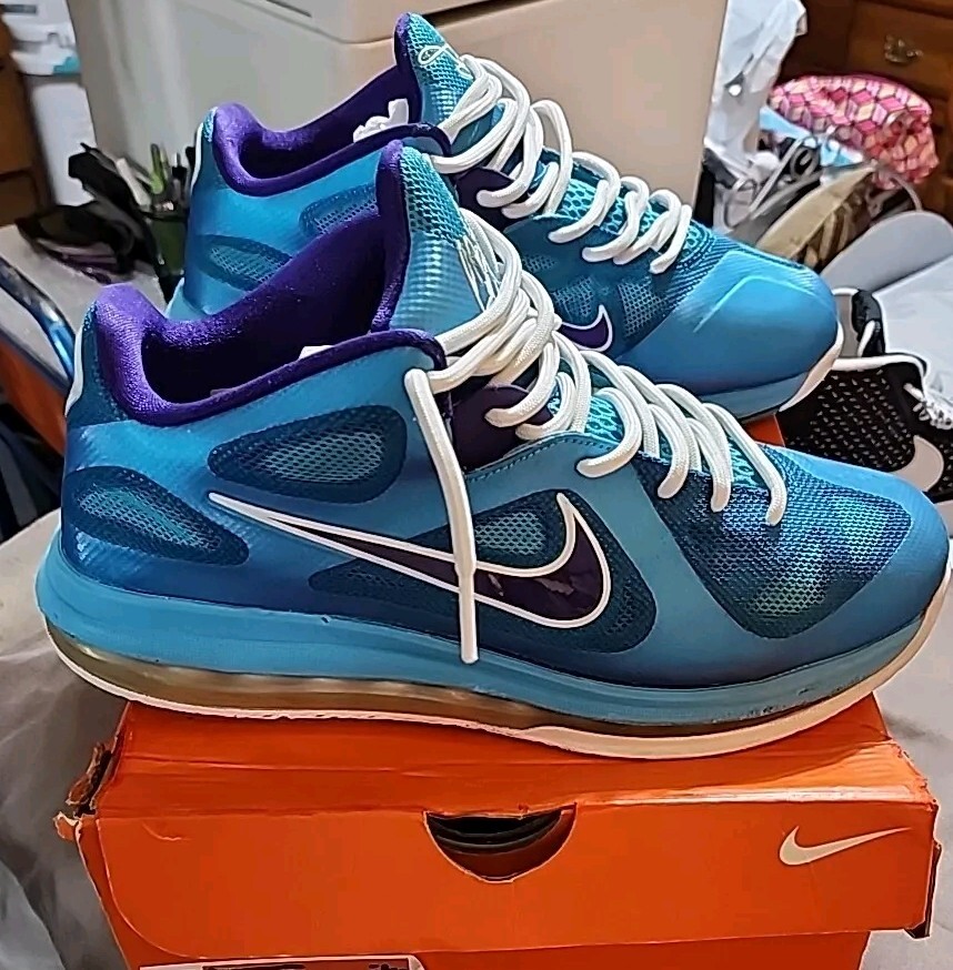 NIKE LEBRON 9 LOW TURQUOISE BLUE-PURPLE 