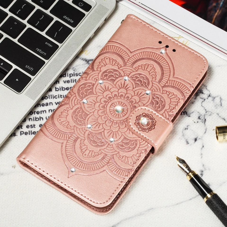 Diamond Flower Wallet Phone Case For Google Pixel 9 8 7 6 Pro XL 5 4 6A 7A 8A 4A - Image 4 of 4