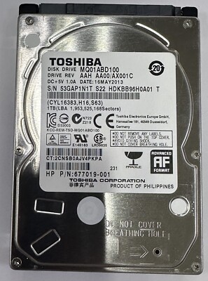 Disco Rigido Interno SATA 2.5" Per Laptop, Varie Capacità, Con Windows 10 Pro Preinstallato