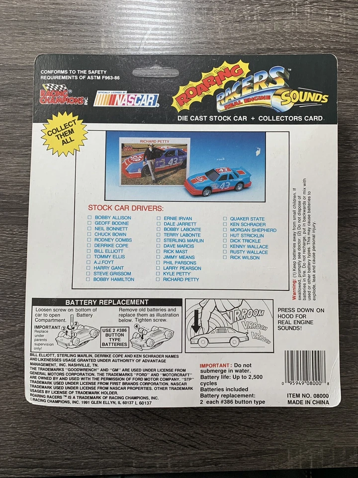 LOTE de 5 Racing Champions Roaring Racers 1991: Elliott/Foyt/Yarborough/Trammell Foto 3 de 4