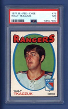 1971-72 OPC O-Pee-Chee #75 WALT TKACZUK PSA 7 NM New York Rangers